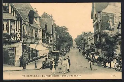 AK Deauville-La-Plage-Fleurie, Rue Désire le Hoc