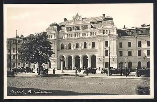 AK Stockholm, Centralstationen, Eingang zum Zentral-Bahnhof