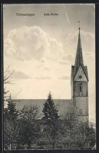 AK Vollmaringen, Blick auf die Kath. Kirche