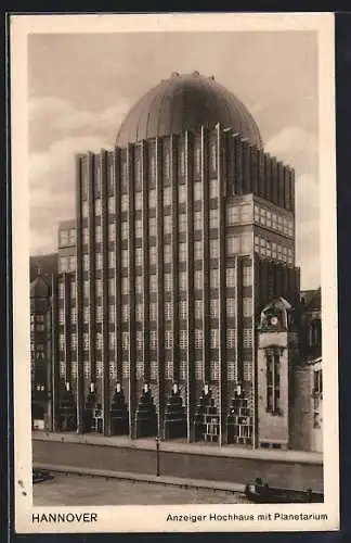 AK Hannover, Anzeiger Hochhaus mit Planetarium