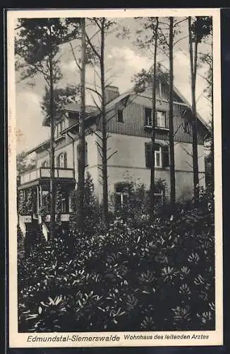 AK Edmundstal-Siemerswalde, Wohnhaus des leitenden Arztes