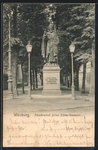 AK Würzburg, Fürstbischof Julius Echter-Denkmal