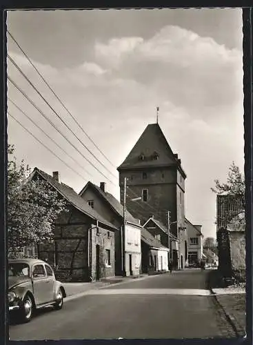 AK Monheim a. Rhein, Grabenstrasse mit Schelmenturm