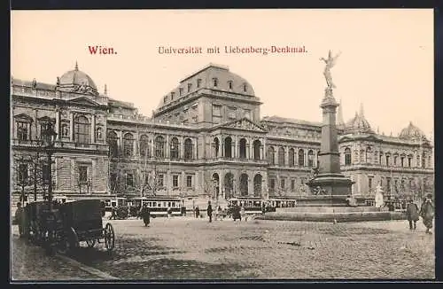 AK Wien, Universität mit Liebenberg-Denkmal