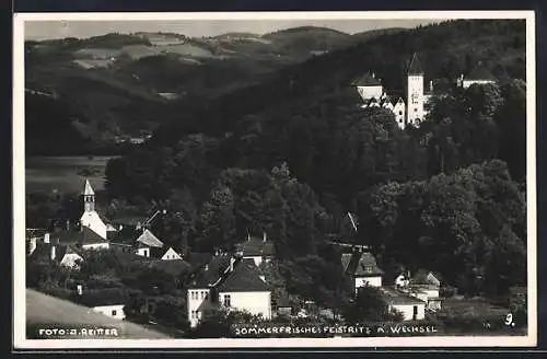 AK Feistritz a. Wechsel, Teilansicht mit Schloss