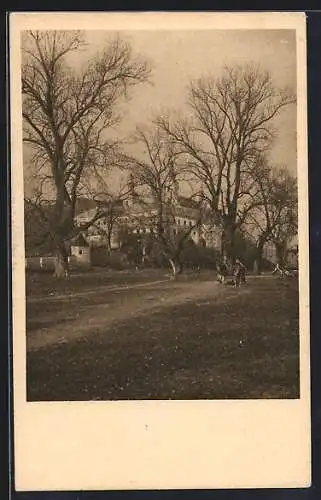 AK Munkács, Kloster vom Park gesehen