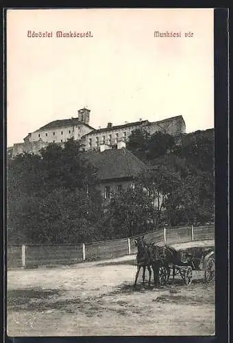 AK Munkács, Vár, Blick zur Burg