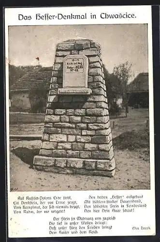 AK Chwascice, Das Hesser Denkmal