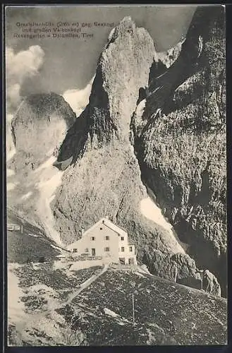 AK Grasleitenhütte, Geg. Seekogl. und grossen Valbonkogl, Rosengarten