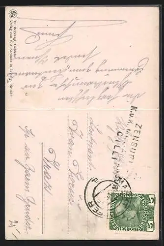 Künstler-AK sign. Th. Recknagl: Goldelse, Mädchen mit rotblonden Locken