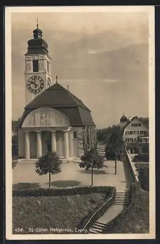 AK St. Gallen, Weg zur Heiligkreuz Evang. Kirche