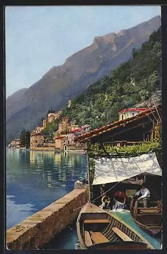 Künstler-AK Photochromie Nr. 3313: San Mamette, Panorama e Albogasio, Lago di Lugano