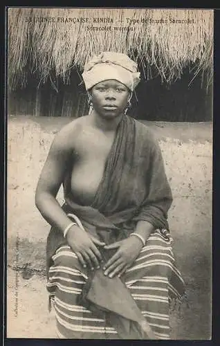 AK Kindia, Type de Femme Sarawlwt, halbnackte Afrikanerin