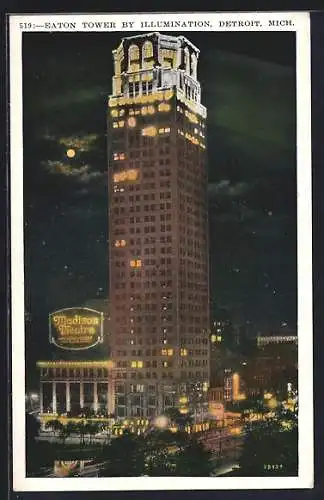 AK Detroit, MI, Eaton Tower by Illumination