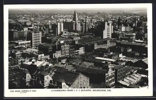 AK Melbourne /Vic., A Panorama from I. C. I. Building