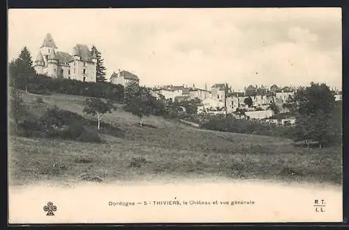 AK Thiviers, le Château et vue générale