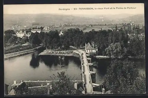 AK Terrasson, le vieux Pont et la Plaine de Pontour