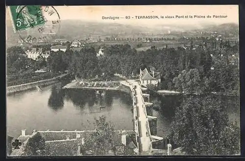 AK Terrasson, le vieux Pont et la Plaine de Pontour