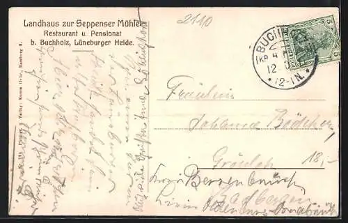 AK Buchholz /Lüneburger Heide, Landhaus zur Seppenser Mühle-Restaurant und Pensionat