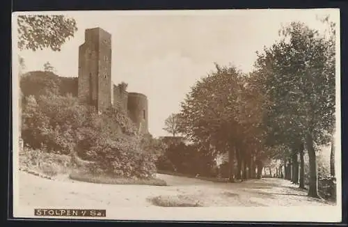 AK Stolpen i. Sa., Schloss mit Siebenspitzenturm