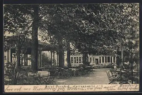 AK Vossloch, Hotel Vossloch, Gartenpartie