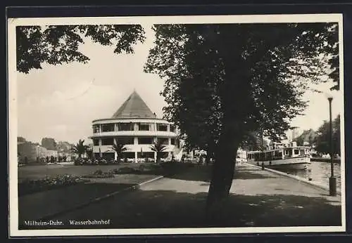 AK Mülheim /Ruhr, Wasserbahnhof an der alten Schleuse