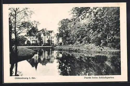 AK Oldenburg i. Gr., Partie beim Schlossgarten