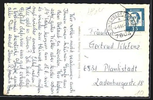 AK Glottertal /Schwarzwald, Totalansicht von einen Berg aus