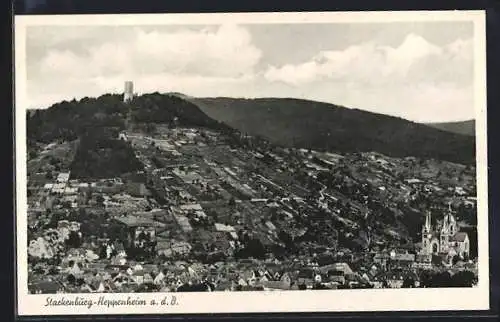 AK Heppenheim a. d. B., Blick zur Starkenburg