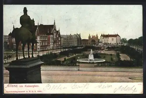 AK Hamburg-Altona, Blick zum Kaiserplatz