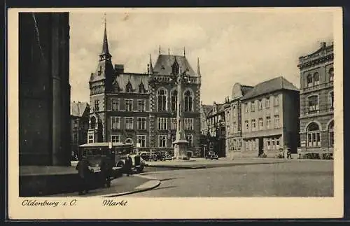 AK Oldenburg i. O., Blick auf den Markt