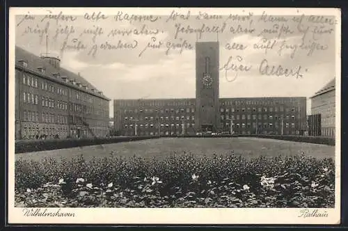 AK Wilhelmshaven, Blick zum Rathaus