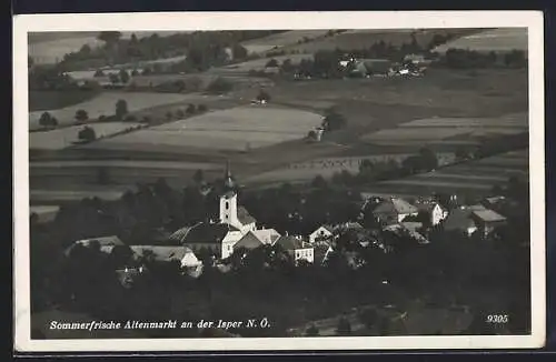 AK Altenmarkt an der Isper, Ortsansicht von einen Berg aus