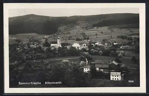 AK Altenmarkt, Gesamtansicht von einen Berg aus