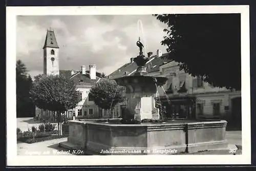 AK Aspang am Wechsel, Juliusbrunnen am Hauptplatz