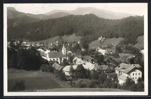 AK Hohenberg, Ortsansicht von einen Berg aus