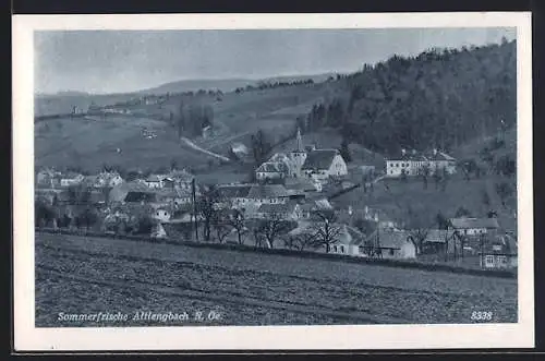 AK Altlengbach /N.-Ö., Ortsansicht von einen Berg aus