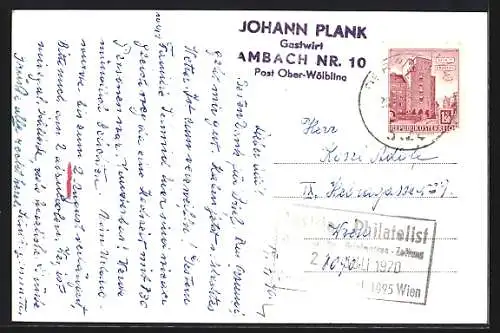 AK Ambach /NÖ., Gesamtansicht mit Gasthof Plank