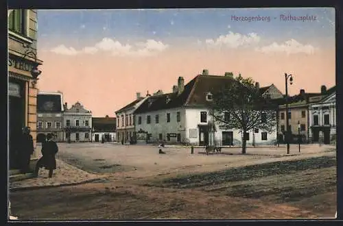 AK Herzogenburg, Ortspartie am Rathausplatz