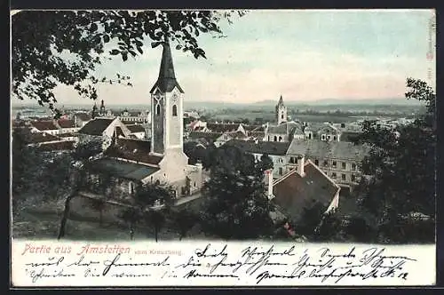 AK Amstetten, Blick vom Kreuzberg