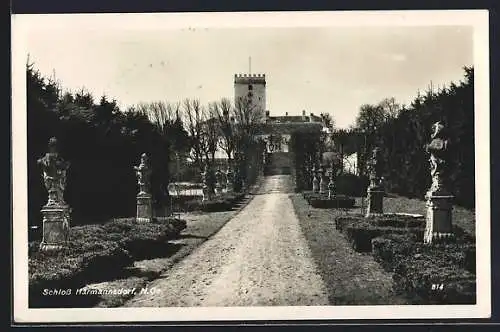 AK Harmannsdorf /N.-Oe., Parkanlage am Schloss