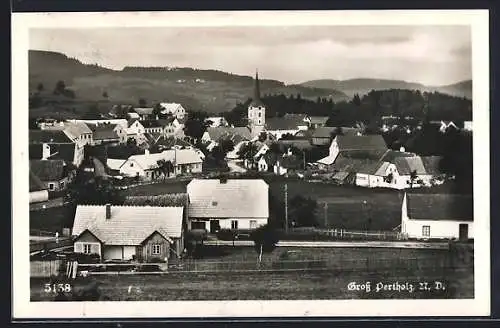 AK Gross Pertholz, Ortsansicht mit Kirche