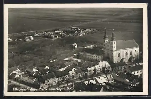 AK Maria Lanzendorf N. D., Teilansicht vom Flugzeug aus