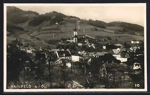 AK Hainfeld /N.-Ö., Ortsansicht aus der Vogelschau