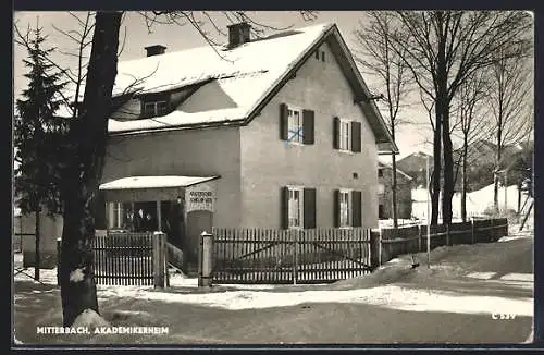 AK Mitterbach, Akademikerheim im Schnee