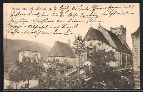 AK Weissenkirchen in der Wachau, St. Michael an der Donau