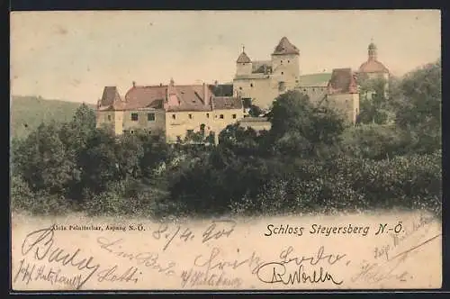 AK Steyersberg N.-Ö., Blick zum Schloss