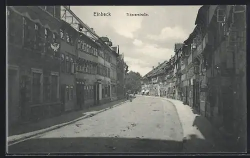 AK Einbeck, Tidexerstrasse mit Geschäften