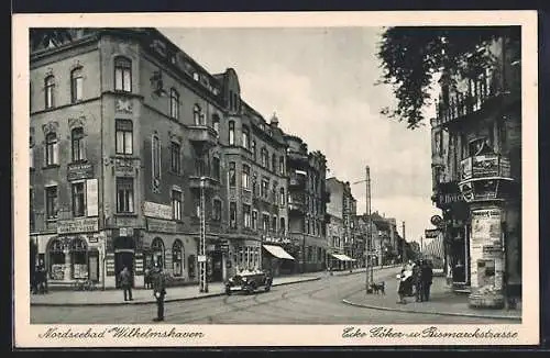 AK Wilhelmshaven, Ecke Göker- und Bismarckstrasse