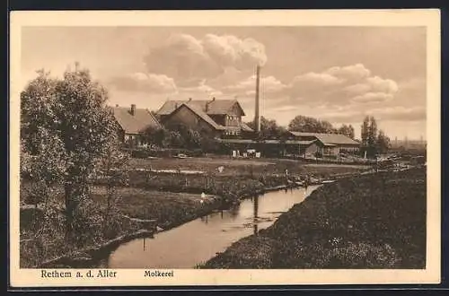 AK Rethem a. d. Aller, Blick zur Molkerei